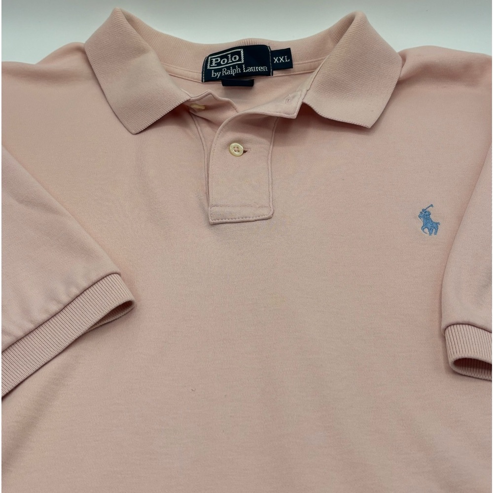 Polo Ralph Lauren Pink Polo Shirt Blue Pony Logo XXL